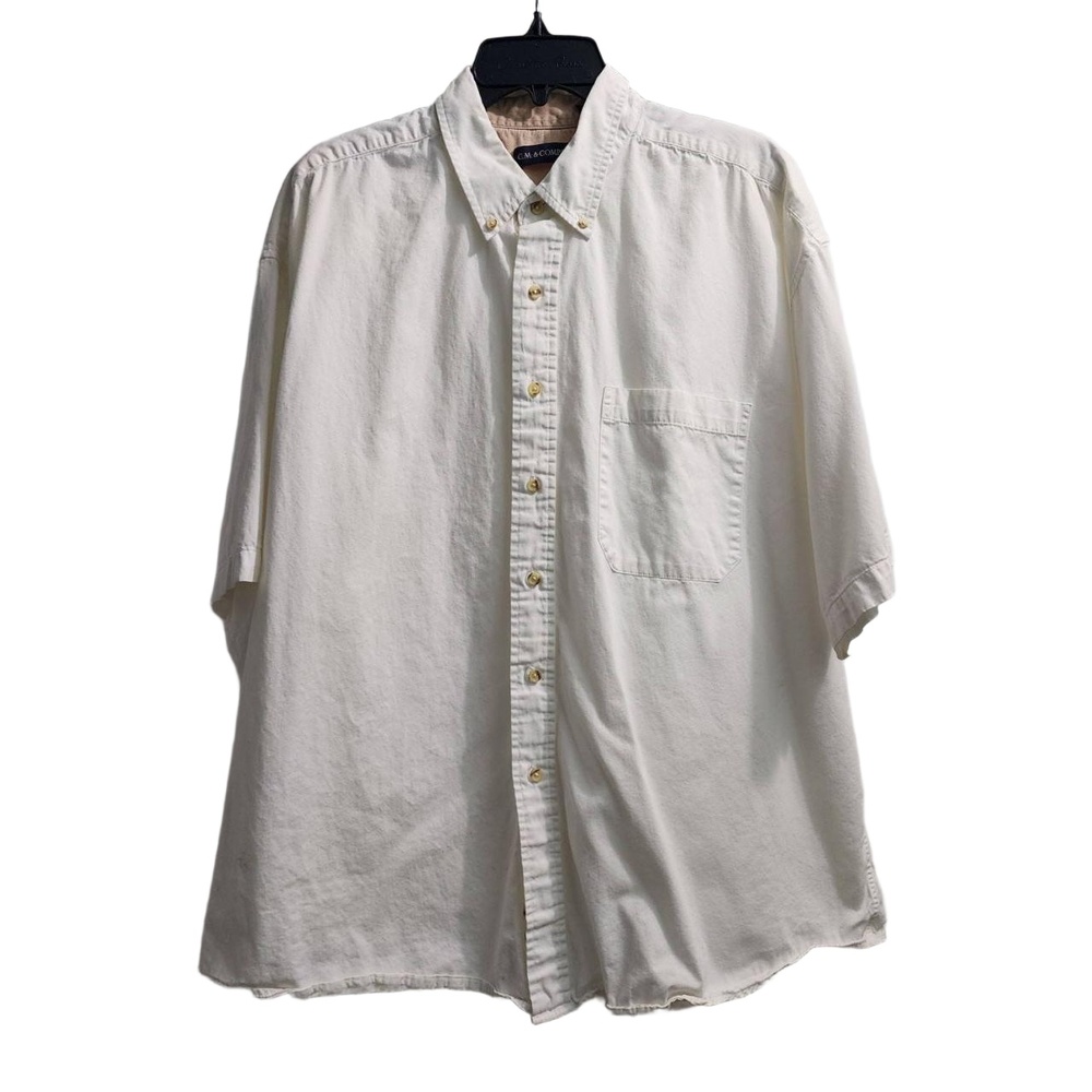 CM And Company Shirt Mens Size XL White‎ Casual ButtonDown Short Sleeves Classic